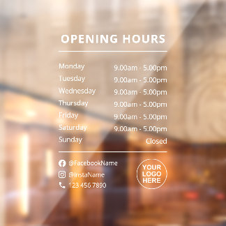 ロゴとソーシャルメディアのカスタムウィンドウクリング ウィンドウサイン