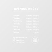 ロゴとソーシャルメディア付きのカスタムウィンドウクリング ウィンドウサイン (シート)