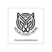 ロゴとソーシャルメディア、パッケージングビジネス ラバースタンプ (インプリント)