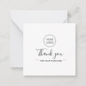 ロゴとソーシャルメディエレガントアのス感謝していクリプト ノートカード (正面)