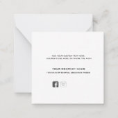 ロゴとソーシャルメディエレガントアのス感謝していクリプト ノートカード (裏面)