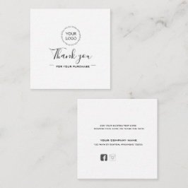 ロゴとソーシャルメディエレガントアのス感謝していクリプト ノートカード