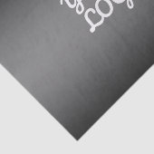 ロゴとダークモダングレーの編集可能カラーグラデーション 薄葉紙 (詳細)