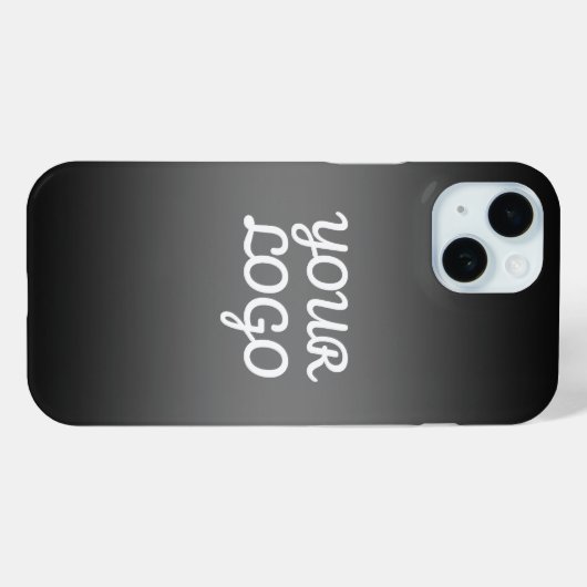 ロゴとダークモダングレーの編集可能カラーグラデーション Case-Mate iPhoneケース (裏面 (横))