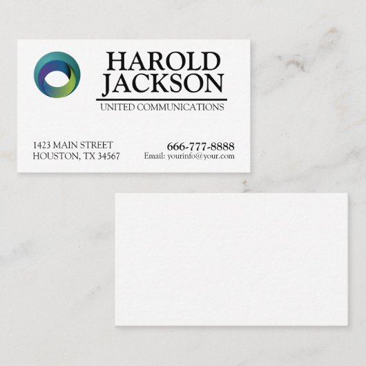 ロゴとテキストがカスタマイズできる名刺 名刺 (正面/裏面)