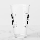ロゴとテキストのオリジナルビール タンブラーグラス (左)