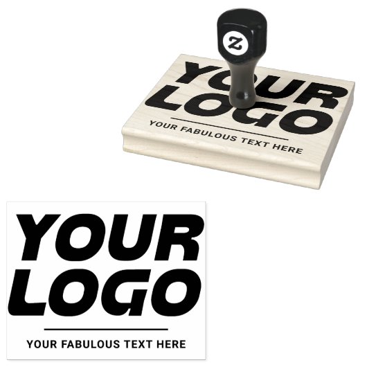 ロゴとテキストカスタム大型ゴムスタンプ ラバースタンプ (押印)