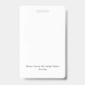 ロゴとバーコードビジターを赤で追加 バッジ (裏面)