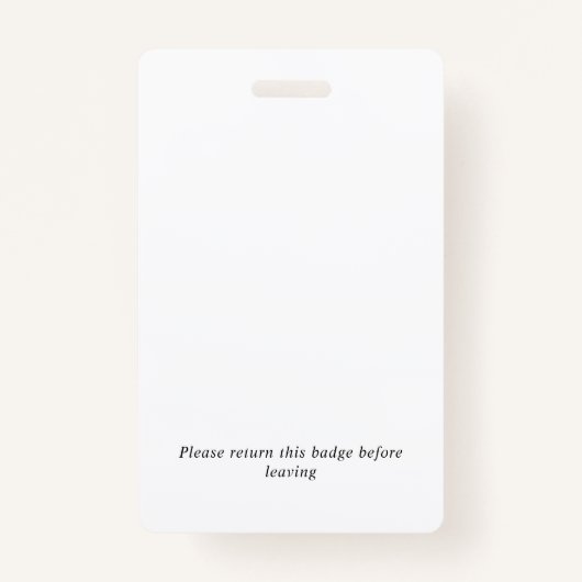 ロゴとバーコードビジターを赤で追加 バッジ (裏面)