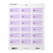 ロゴとパープルモダン差出人住所 ラベル (フルシート)