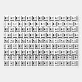 ロゴとビジネス名のパターンを最小限にする ラッピングペーパーシート (正面)