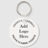 ロゴとビジネス情報の追加 キーホルダー (裏面)