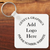 ロゴとビジネス情報の追加 キーホルダー (正面)