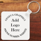 ロゴとビジネス情報の追加 キーホルダー (裏面)