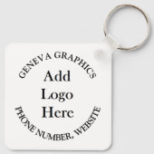 ロゴとビジネス情報の追加 キーホルダー (裏面)