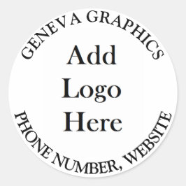 ロゴとビジネス情報の追加 ラウンドシール