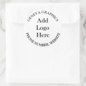 ロゴとビジネス情報を大きく追加 ラウンドシール (バッグ)