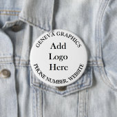 ロゴとビジネス情報を大きく追加 缶バッジ (インサイチュ)