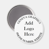 ロゴとビジネス情報を小さく追加 マグネット (正面/裏面)