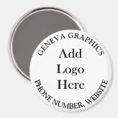 ロゴとビジネス情報を小さく追加 マグネット (正面/裏面)