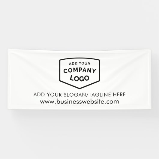 ロゴとビジネスWebサイトの追加カスタム方法 横断幕 (横)