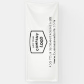 ロゴとビジネスWebサイトの追加カスタム方法 横断幕 (縦)