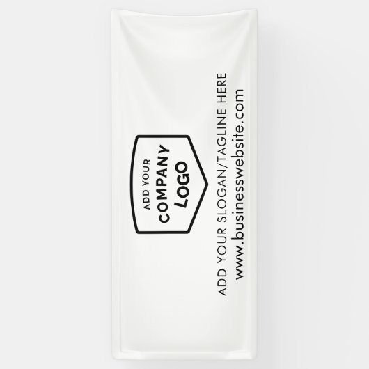 ロゴとビジネスWebサイトの追加カスタム方法 横断幕 (縦)