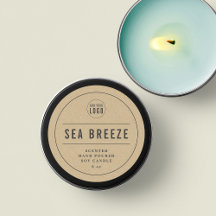 ロゴとラインの縁どKraft製品ラベルを追加する