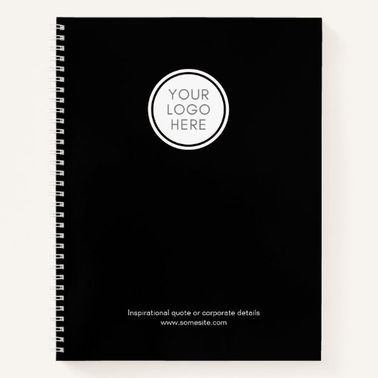 ロゴと企業情報付き法人ノート ノートブック (正面)