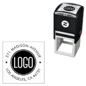 ロゴと会社の住所のアップロード セルフインキングスタンプ (インサイチュ)