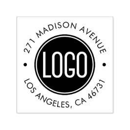 ロゴと会社の住所のアップロード セルフインキングスタンプ