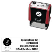 ロゴと会社の詳細の自己印鑑 セルフインキングスタンプ (インサイチュ)