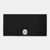 ロゴと会社の詳細カスタムブラックデスクマット デスクマット (正面)