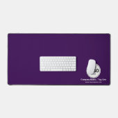 ロゴと会社の詳細カスタムPurple Desk Mat デスクマット (キーボード&マウス)