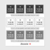 ロゴと会社名のテンプレート シール (シート)