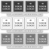 ロゴと会社名のテンプレート シール (正面)