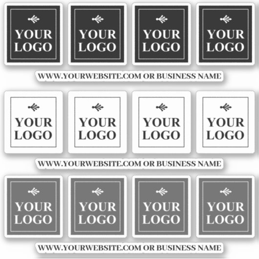 ロゴと会社名のテンプレート シール (正面)