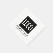 ロゴと会社情報をアップロード スタンダードカクテルナプキン (角)