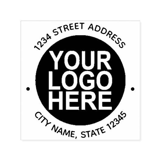 ロゴと住所のアップロード セルフインキングスタンプ (デザイン)