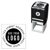 ロゴと住所を簡単に追加 自分の住所スタンプ セルフインキングスタンプ (インサイチュ)