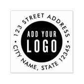 ロゴと住所を簡単に追加 自分の住所スタンプ セルフインキングスタンプ (デザイン)