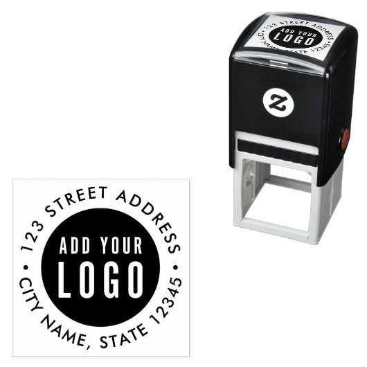 ロゴと住所を簡単に追加 自分の住所 セルフインキングスタンプ (インサイチュ)