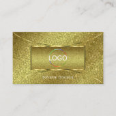 ロゴと写真が入った派手なゴールデンスネーク金ゴールドデコール 名刺 (正面)