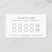 ロゴと写真のミニマルモダンリストの追加ベーカリー ロイヤリティカード (裏面)