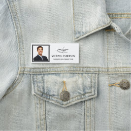 ロゴと写真の追加企業のプロフェッショナル社員 名札