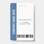 ロゴと写真を使用したビジネスIDバッジ バッジ (裏面)