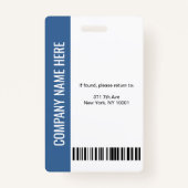 ロゴと写真を使用したビジネスIDバッジ バッジ (裏面)