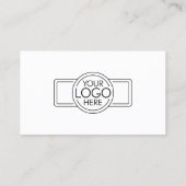 ロゴと写真を含む基本的なエグゼクティブデザイン 名刺 (裏面)