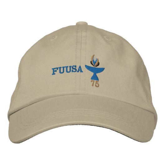 ロゴと名前の付いたキャップ 刺繍入りキャップ (正面)