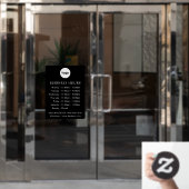 ロゴと営業時間 | オーダーメイドデカール看板 ウィンドウサイン (オフィスドア)